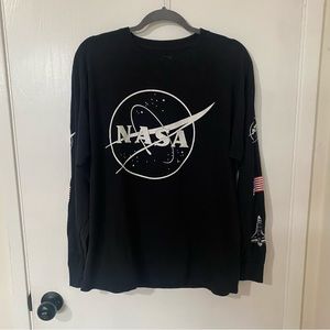 Nasa Long Sleeve Tee In Mens Large Black